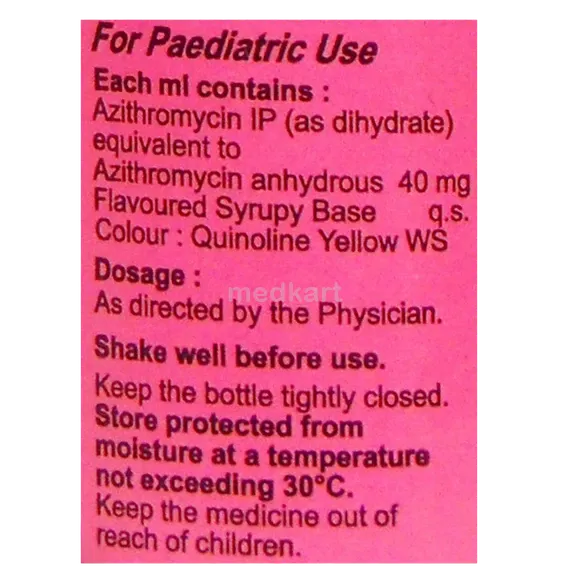 azithral 200mg syrup 15 ml